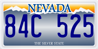 NV license plate 84C525