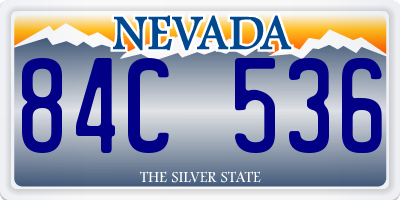 NV license plate 84C536