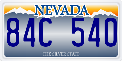 NV license plate 84C540