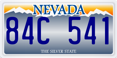 NV license plate 84C541