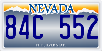 NV license plate 84C552