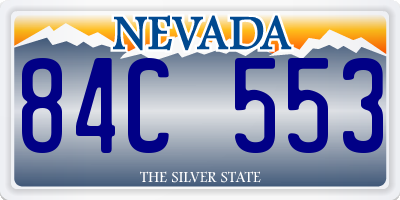 NV license plate 84C553