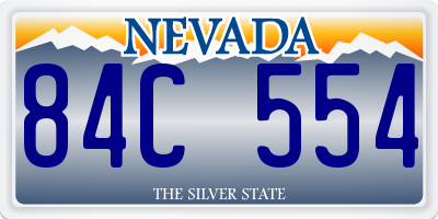 NV license plate 84C554