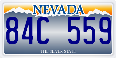 NV license plate 84C559