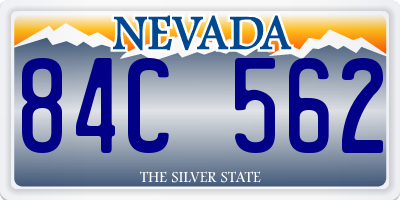 NV license plate 84C562