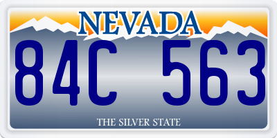 NV license plate 84C563
