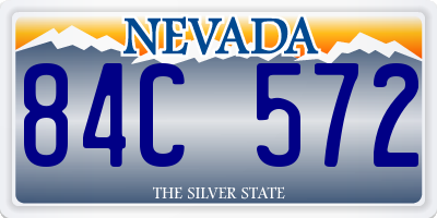 NV license plate 84C572