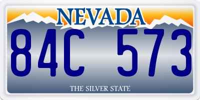NV license plate 84C573