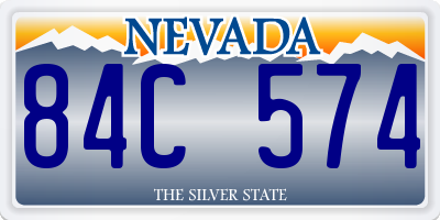 NV license plate 84C574