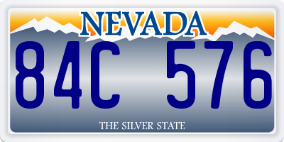 NV license plate 84C576