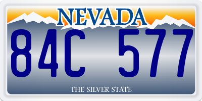 NV license plate 84C577