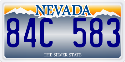 NV license plate 84C583