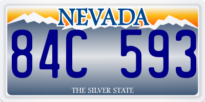 NV license plate 84C593