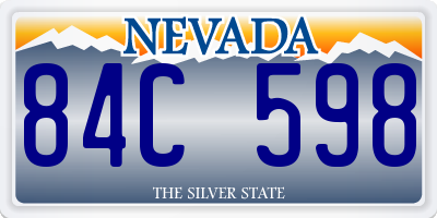 NV license plate 84C598