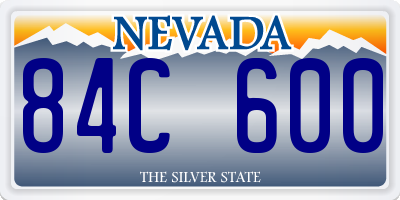 NV license plate 84C600