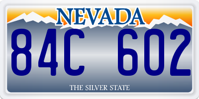 NV license plate 84C602