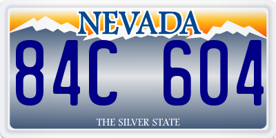 NV license plate 84C604