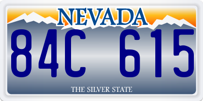 NV license plate 84C615
