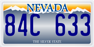 NV license plate 84C633