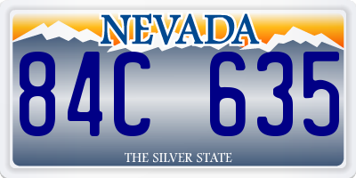 NV license plate 84C635