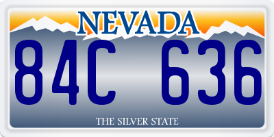 NV license plate 84C636