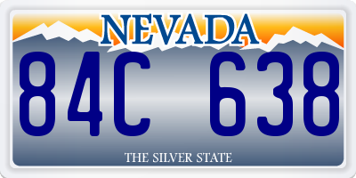 NV license plate 84C638