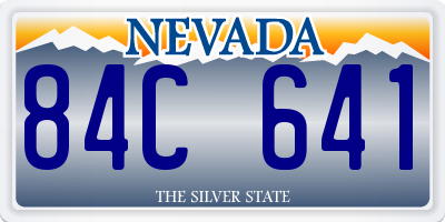 NV license plate 84C641