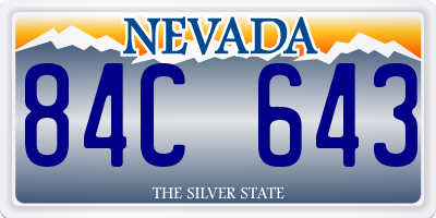 NV license plate 84C643