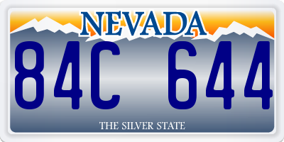 NV license plate 84C644