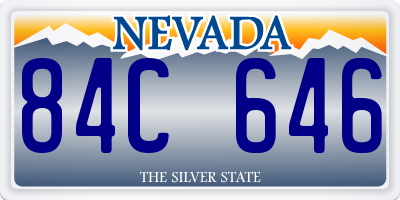 NV license plate 84C646