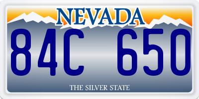 NV license plate 84C650