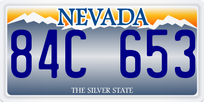 NV license plate 84C653