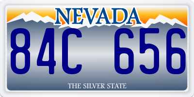 NV license plate 84C656