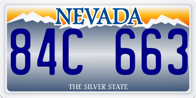 NV license plate 84C663