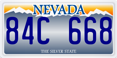 NV license plate 84C668