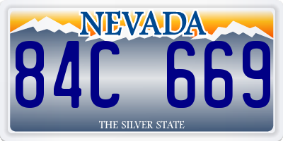 NV license plate 84C669