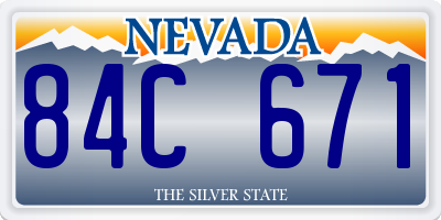 NV license plate 84C671