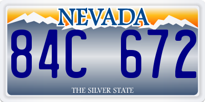 NV license plate 84C672