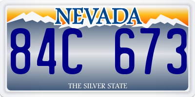 NV license plate 84C673