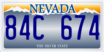 NV license plate 84C674
