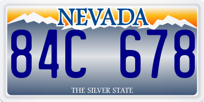 NV license plate 84C678