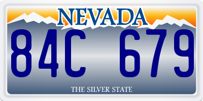 NV license plate 84C679