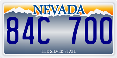 NV license plate 84C700