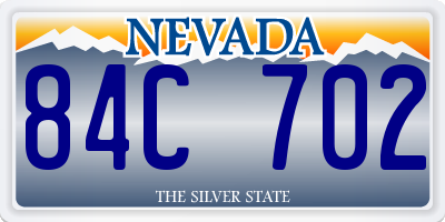 NV license plate 84C702