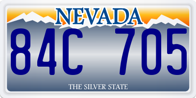 NV license plate 84C705