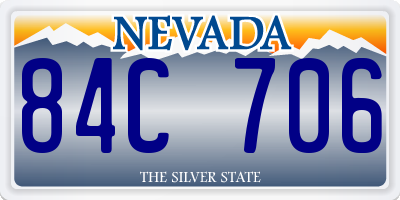 NV license plate 84C706