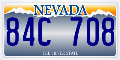 NV license plate 84C708