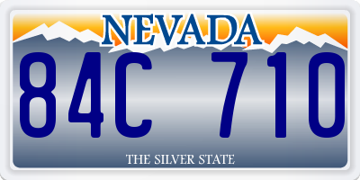 NV license plate 84C710