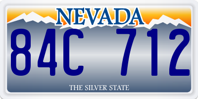 NV license plate 84C712