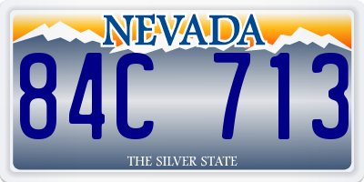 NV license plate 84C713